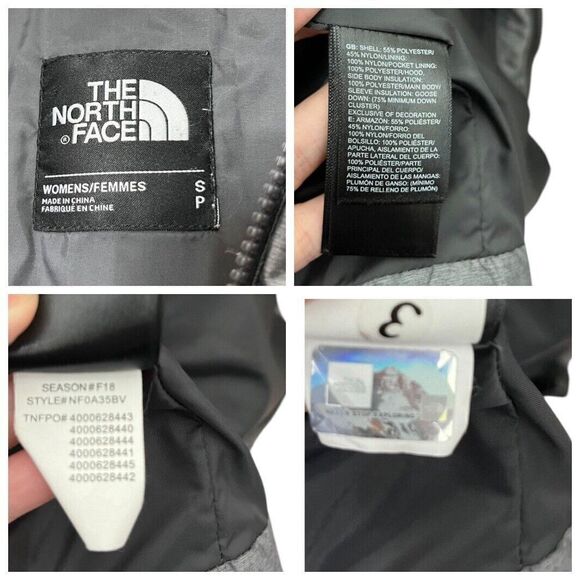 The North Face Gotham II Down Parka Jacket Women’s Size Small Grey Heather Zip - Picture 8 of 12